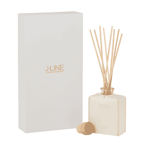 Geurolie Leder Wit 100 ml J-Line Floral/Grape White