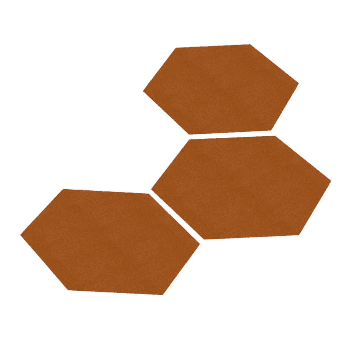 Staptegels Cortenstaal hexagon ⬣ 25 cm