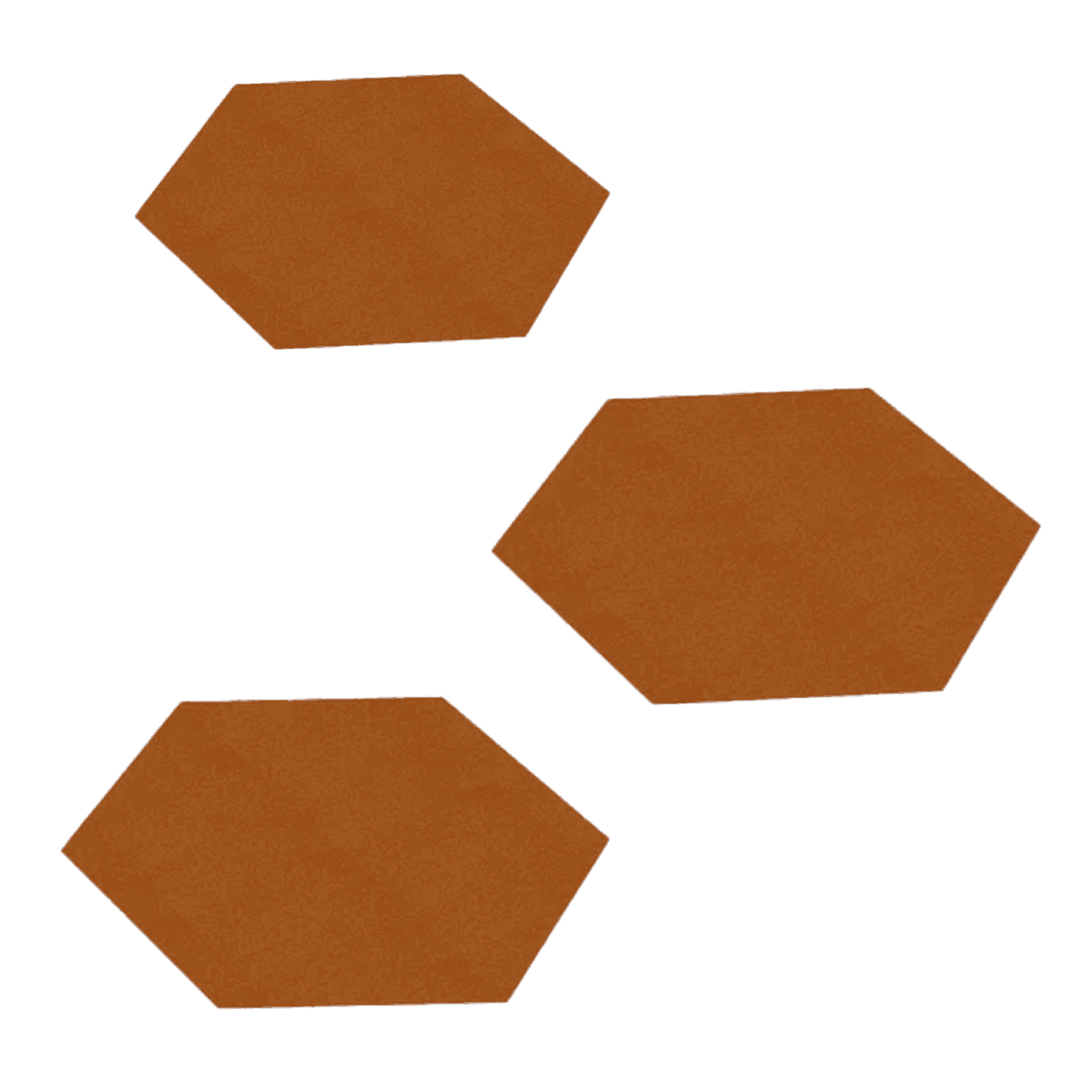 Staptegels Cortenstaal hexagon ⬣ 50 cm