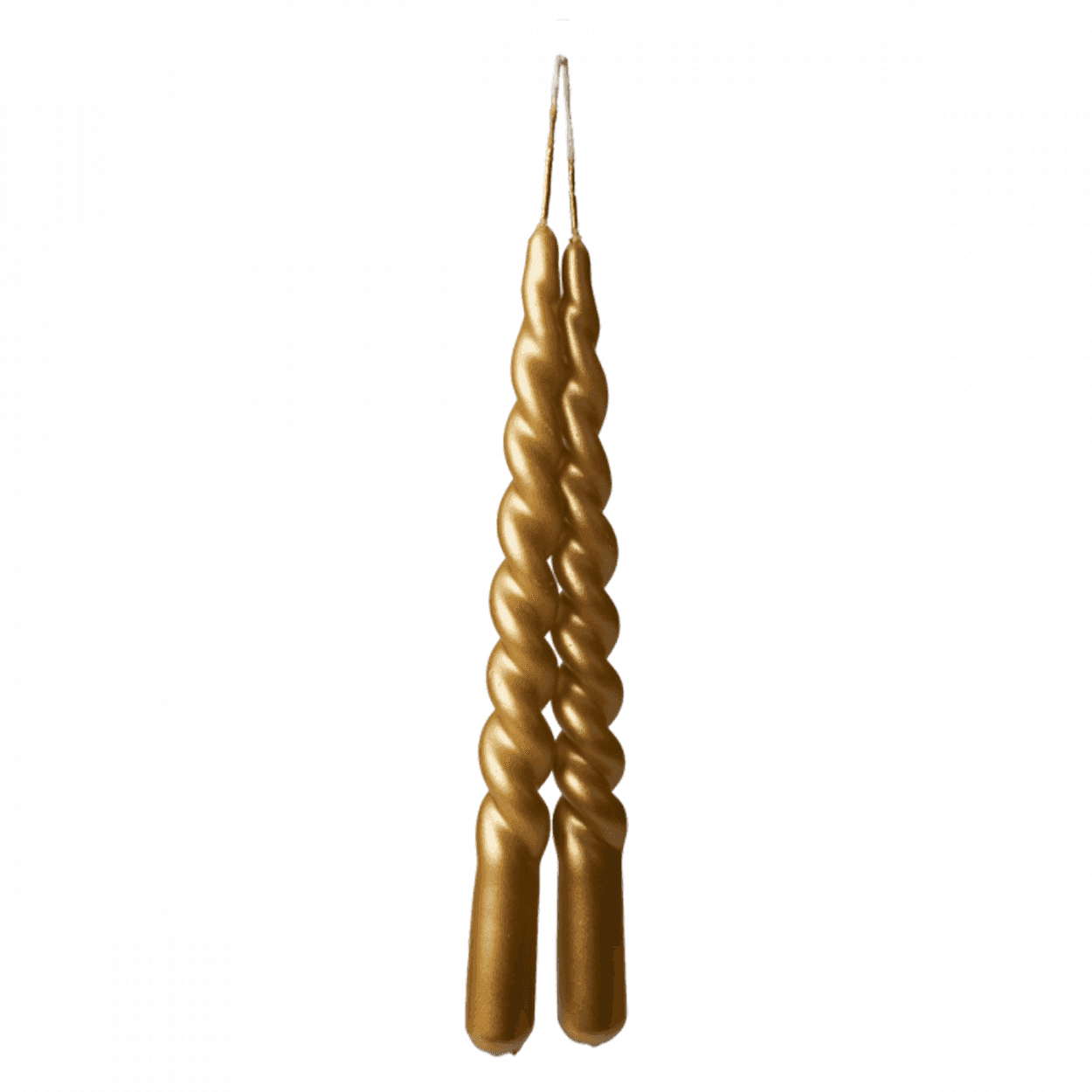 Twisted Candles Gold, Set van 2