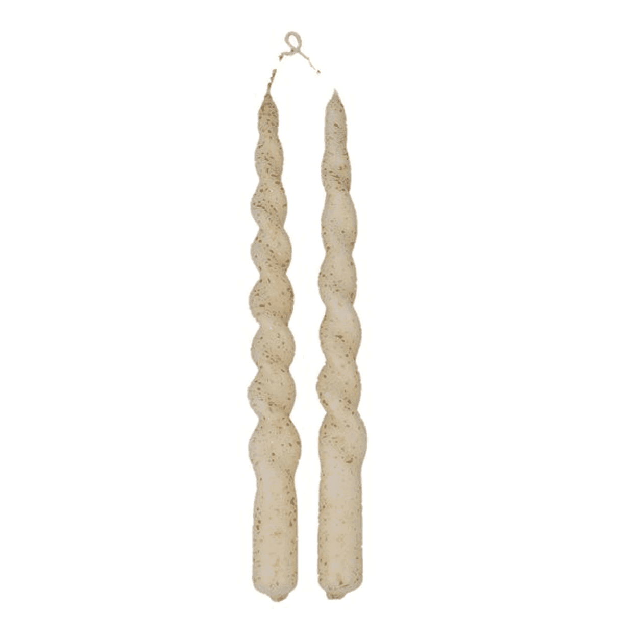 Twisted Candles Offwhite, Set van 2