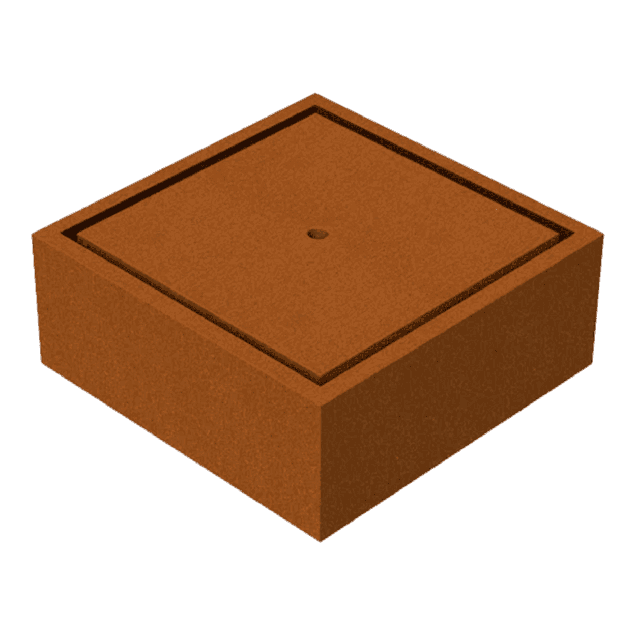 Watertafel vierkant cortenstaal inclusief pomp 100x100x50 cm