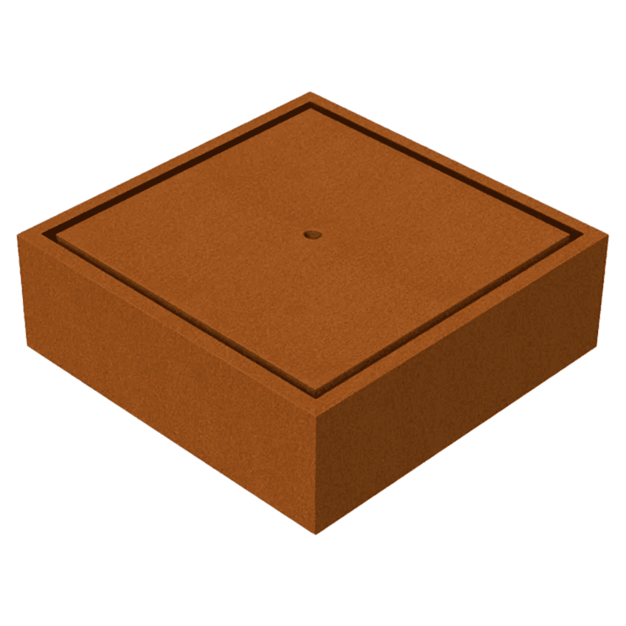 Watertafel vierkant cortenstaal inclusief pomp 120x120x40 cm