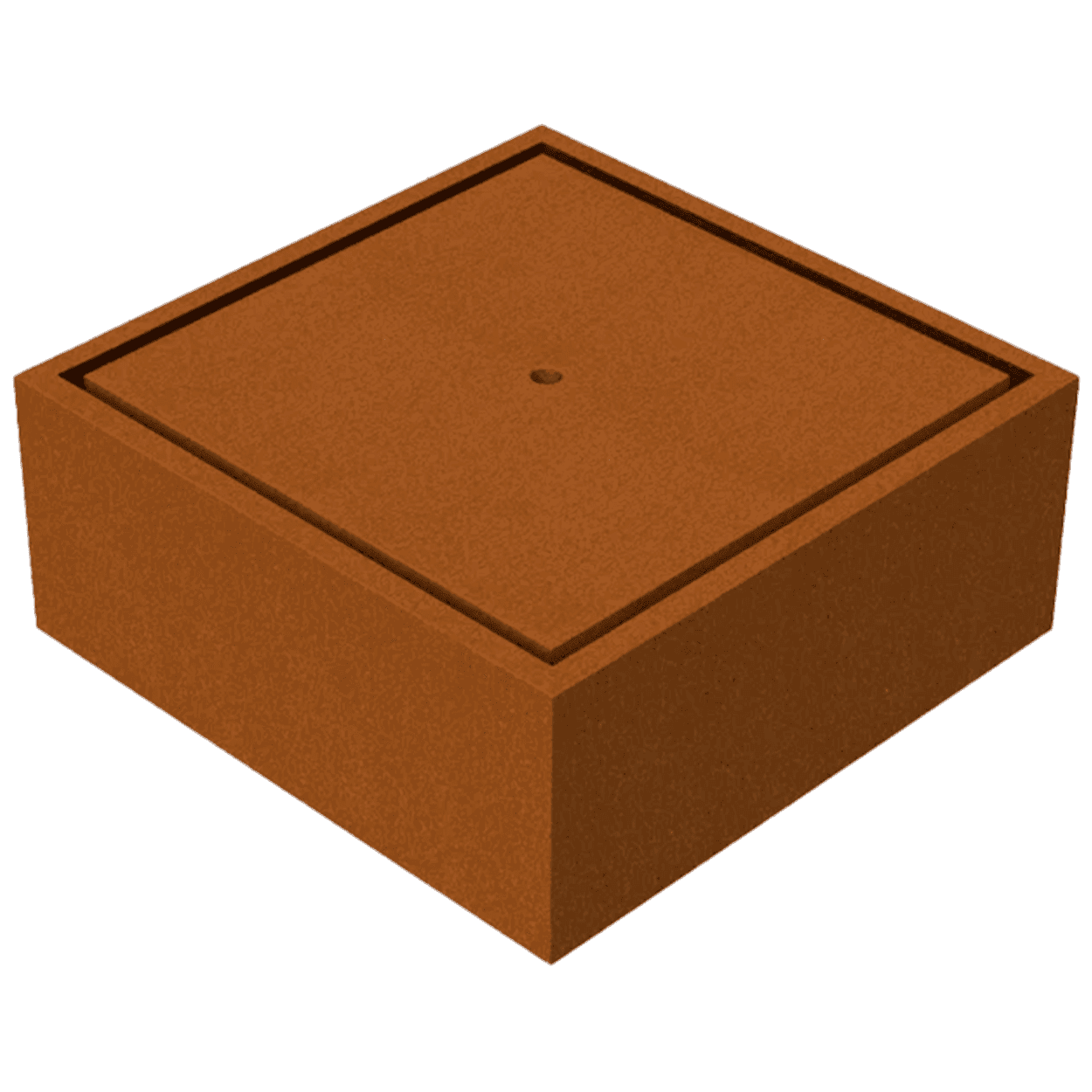 Watertafel vierkant cortenstaal inclusief pomp 120x120x50 cm