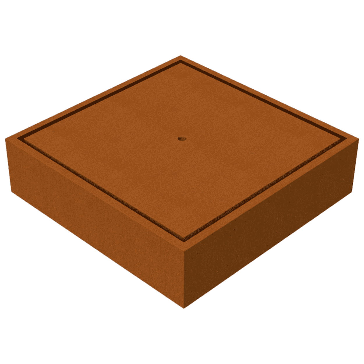 Watertafel vierkant cortenstaal inclusief pomp 140x140x40 cm