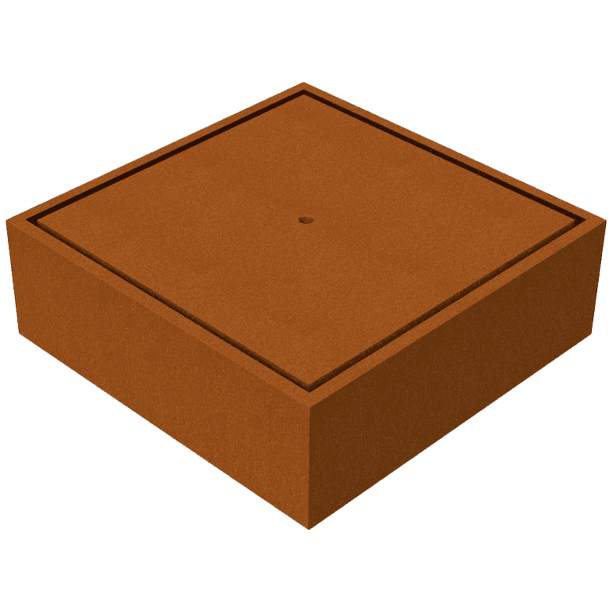 Watertafel vierkant cortenstaal inclusief pomp 140x140x50 cm