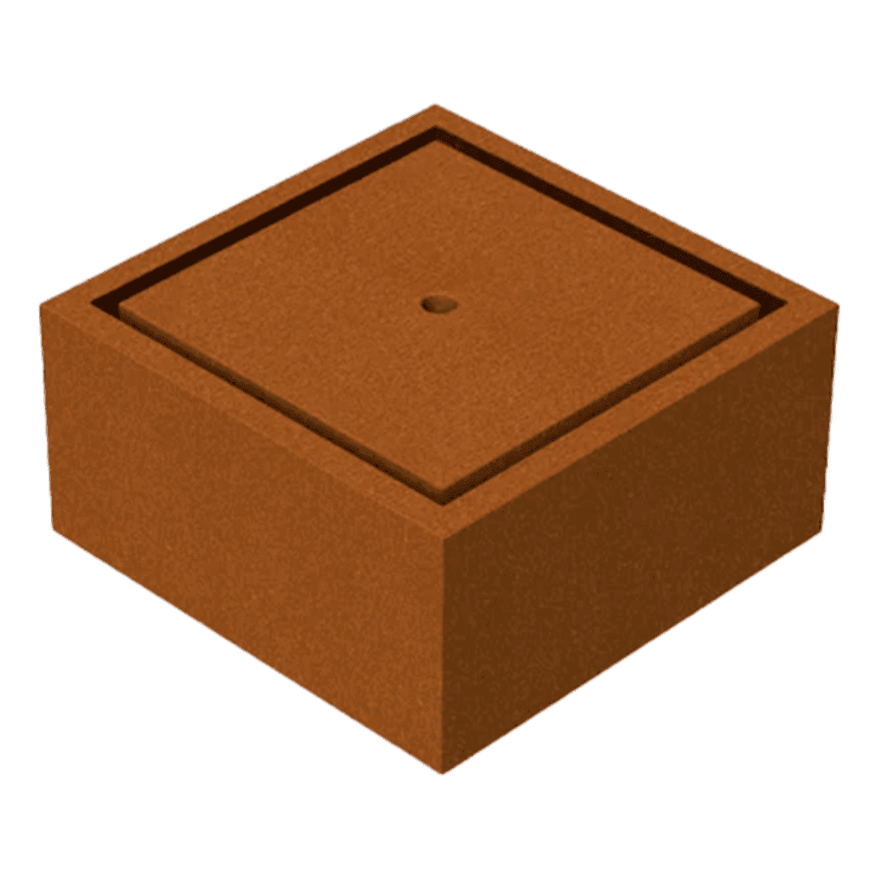 Watertafel vierkant cortenstaal inclusief pomp 80x80x50 cm